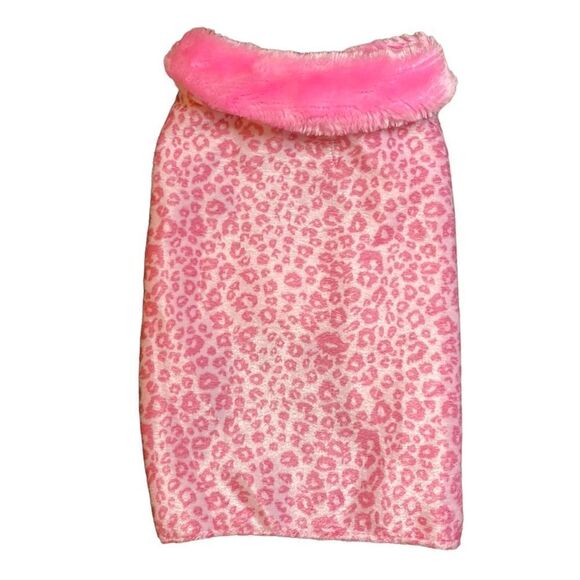 Pink Leopard Print Fashion Dog Coat - Picture 3 of 6